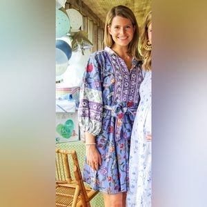 Sue Sartor Periwinkle Shorty Flounce dress. Size small